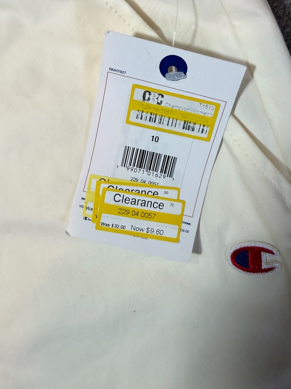 Champion Men's Cream Flat-Front Shorts - Picture 2 of 4